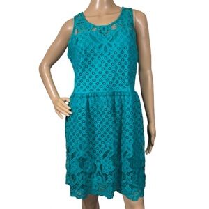 Xhilaration Teal Lace Dress Size XL